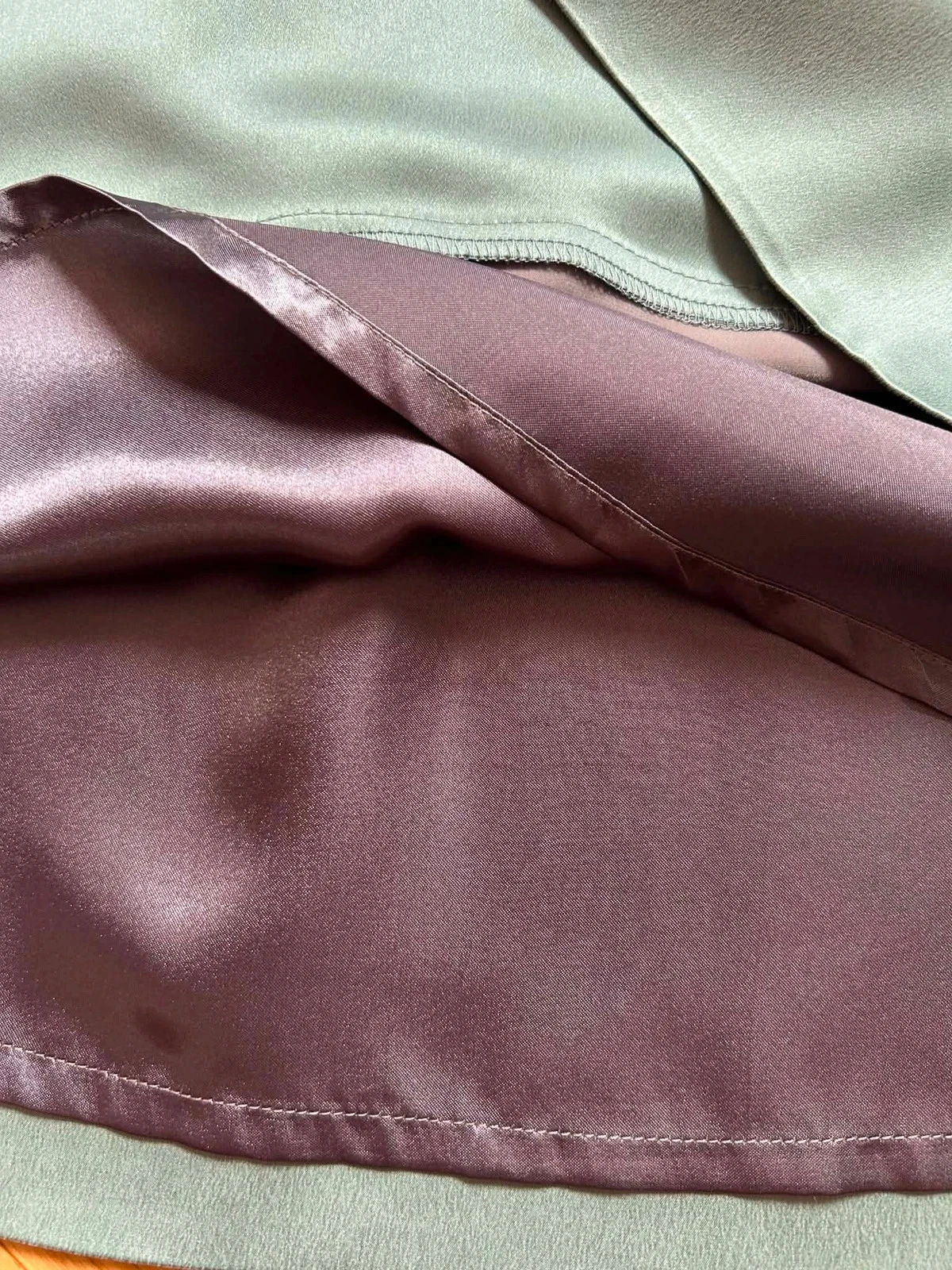 🩵🍃Saia 100% seda cottagecore romântica schabby chic vintage quiet luxury silk skirt 36/38🍃🩵 – photo 13